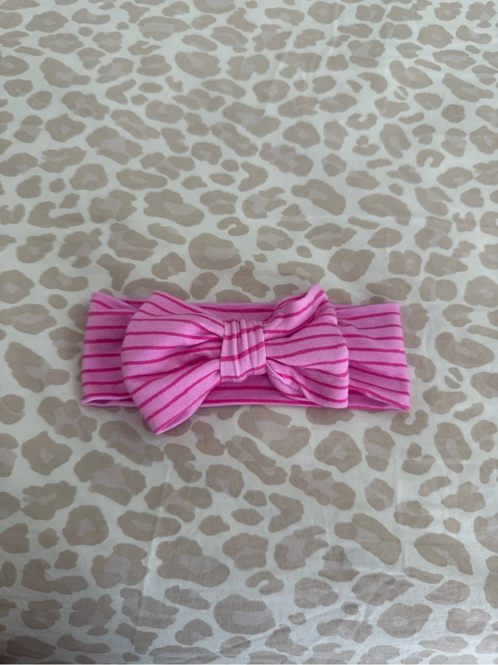 Little Sleepies Pink Striped Bows headband